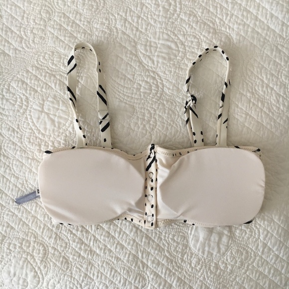 American Eagle Aerie Henley Bandeau Bikini Natural Print XS/S Swimsuit Set - Picture 13 of 16